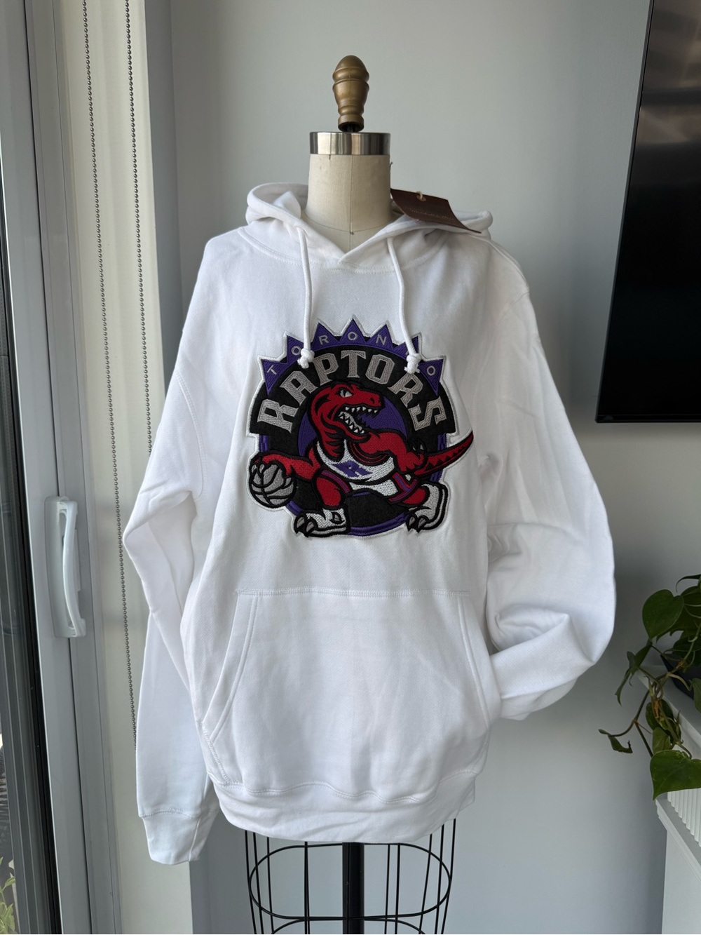 Mitchell & Ness White Toronto Raptors Pullover Hoodie